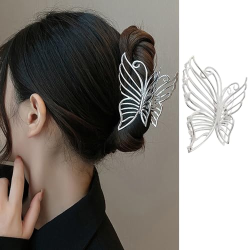 Metal Butterfly Hair Accessories - Non-slip Strong Hold Hair Claws, Fashion Clips for Women and Girls