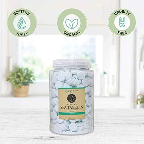 Ginger Lily Farms Botanicals Pedicure Spa Tablets, Natural & Organic, Replenishes Moisture, Softens & Conditions Skin, Ocean Scent, 105 Ounces, 500-Count