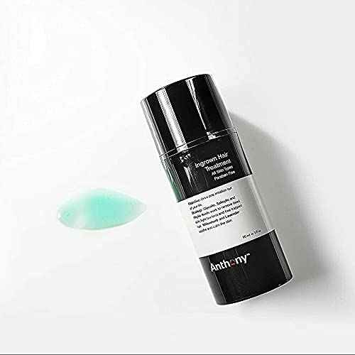 Anthony Ingrown Hair Treatment for Men, Gel Solution to Calm Razor Burn, Scar and Redness Eliminator, Bump Removal, 3 Fl Oz, Pack of 3