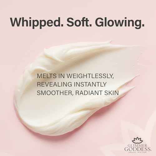 Glimmer Goddess Organic Whipped Body Butter for Women - Moisturizer Cream with Shea & Cocoa Butter, Almonds & Coconut Oil - Autumn Breeze, 8oz