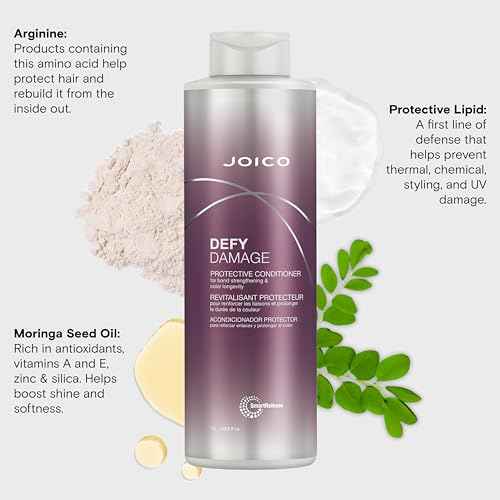 Joico Defy Damage Protective Conditioner | For Color-Treated Hair | Strengthen Bonds & Preserve Hair Color | With Moringa Seed Oil & Arginine | 33.8 Fl Oz