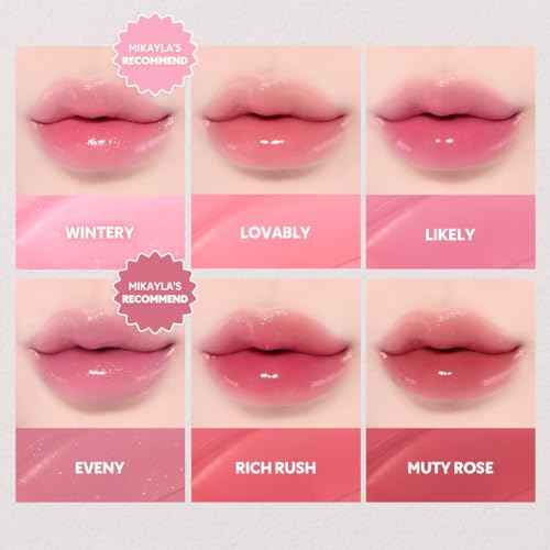 TIRTIR [*Mini Size Waterism Tinted Lip Gloss #25 Nutty Pink, 0.06 Fl Oz ? Kiss Ready Lipgloss, 12H Long Lasting Non Sticky Natural Tinted Glow Korean Multiuse Cheek and Lip Tint for Women gift