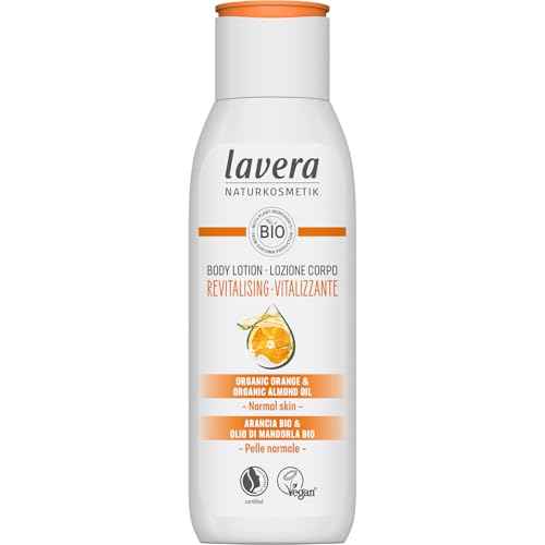 lavera Body Lotion Vitalizing - Body Milk with orange & almond oil - body milk for normal skin - PETA certified - biodegradable - vegan - natural cosmetics - 6.76 fl.oz.
