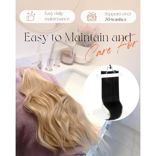 Sunny Hair Clip in Hair Extensions Straight Human Hair Clip in Extensions Remy Clip in Hair Extensions Real Human Hair Extensions Clip ins Jet Black for Women 22inch