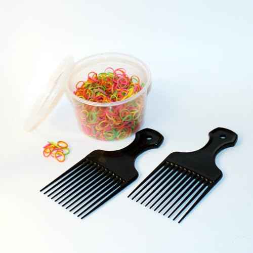 7in Plastic Pick Comb, pack of 2