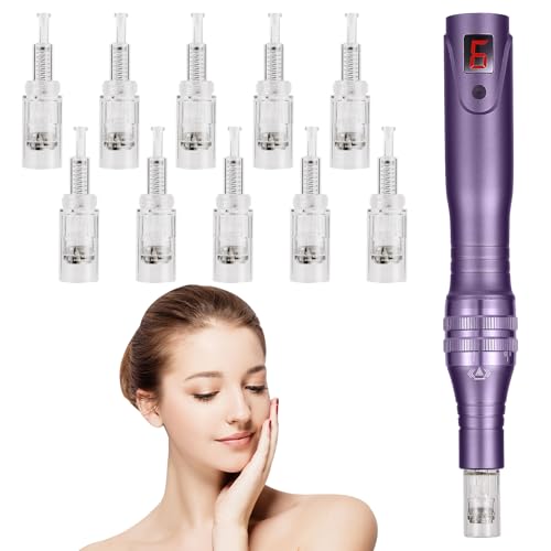 Microneedle Derma Roller Pen - Professional Microneeding 0.25 mm Derma Roller Beauty Pen - Microneedles Roller Pen for Women Men Tools