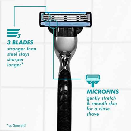 Gillette Mach3 Razor Refills for Men, 4 Razor Blade Refills