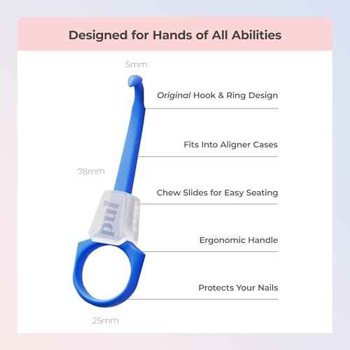 PUL Pack of 1 Reusable 2-in-1 Aligner Seating Chewie & Removal Tool ? Compatible with Invisalign, Removable Braces, Retainers, Trays ? Easy-to-Use Remover & Chew, Dental & Oral Hygiene Care ? Blue