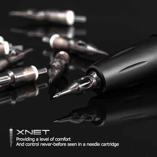 U-REX Tattoo Cartridges Magnum Curved 15RM -Tattoo Cartridge #12 Standard 15 Round Mag Disposable Tattoo Needles with Professional Membrane for Rotary Tattoo Machine Pen Gun