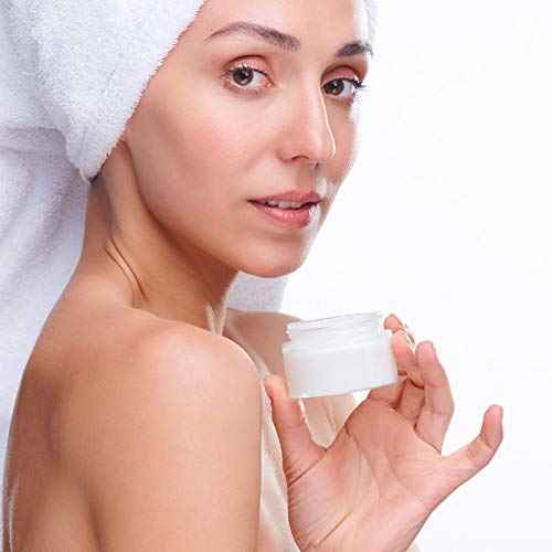 Patelai 4 Pieces Round Wide-mouth Leak Proof Plastic Container Jars with Lids for Travel Storage Makeup Beauty Products Face Creams Oils Salves Ointments DIY Making(1 Ounce,White)