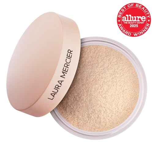 Laura Mercier Translucent Loose Talc-Free Setting Powder Ultra-Blur: Hyaluronic Acid Infused, Natural & Blurring Finish, Long Lasting, 4 Shades, Holiday Gift Set