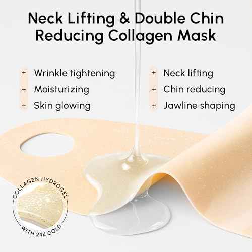 MAREE V Line Lifting Mask with 24K Gold ? Deep Collagen Face Mask for Women ? Jawline Shaper Mask with Retinol & Hyaluronic Acid ? Neck Tightening & Firming - Double Chin Strap for Face Lift
