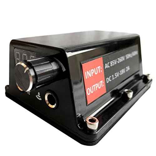 1TattooWorld Premium Quality Digital Display Tattoo Power Supply Black Color, OTW-P052
