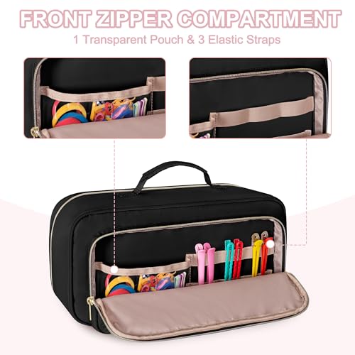 Fasrom Travel Carrying Case Compatible with Shark Flexstyle Hair Dryer, Hair Tool Organizer Bag Compatible with Dyson Airwrap and Straightener, Black