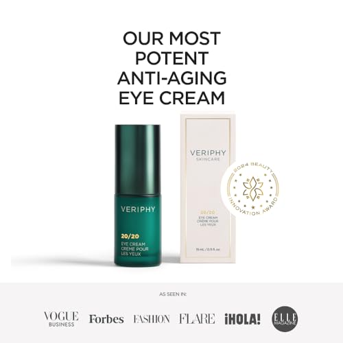 Veriphy 20/20 Eye Cream for Dark Circles and Puffiness | Vegan | Clean | Natural | Cruelty-free | Anti-Aging | Eye Cream for Wrinkles | Women in STEM