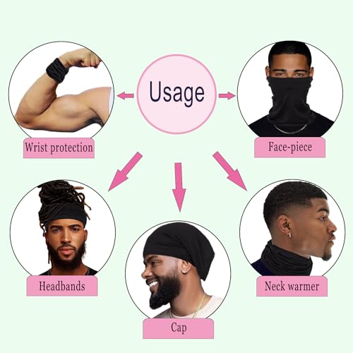 Leeven 4 Pieces Shower Cap for Women Dreadlock Cap