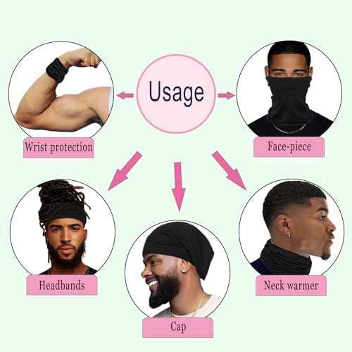 Leeven Sleep Shower Cap mens bonnet Long Hair Dread Loc Cap Long Braid Cap Elastic Dreadlock Tube for Men Woman