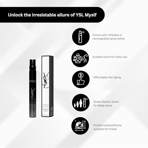 YVES SAINT LAURENT MYSLF Eau de Parfum Travel Spray 0.33 oz / 10 ml eau de parfum spray