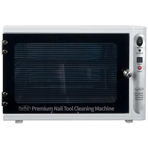 ForPro Professional Collection Premium Nail Tool Cleaning Machine, Large 9L Capacity, Sanitizes Towels & Implements, 10.3" H x 15" W x 8.5" D