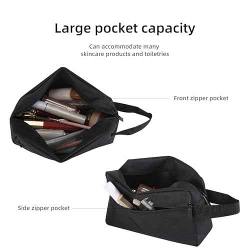 Travel Toiletry bag Toiletry bag for women men Hanging Cosmetic bag Travel accessories for Women Men (Black)