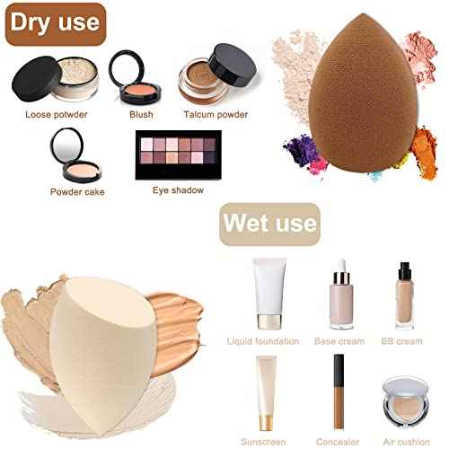 12 Pieces Professional Makeup Sponge Set,Latex Free Flawless Soft Setting Face Puffs,Multicolor Beauty Sponge Blender Cosmetic Applicator for Powder,Liquid,Facial Makeup Tools