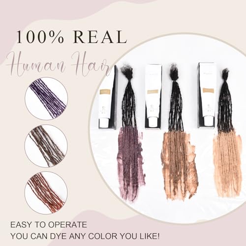 Originea 8-18 Inch 0.1 and 0.2 0.4 Thickness Curly Tips Interlocked sister Locs 100% Real Human Hair Micro loc Extensions Permanent Dreadlock Extensions (1B# 0.2cm, 10 Inch 70 Strands)