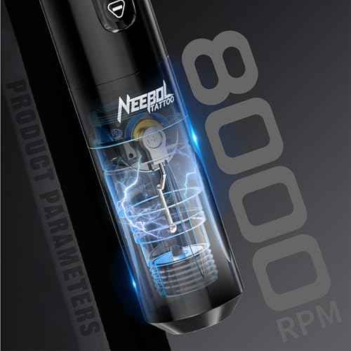 Neebol Wireless Tattoo Gun Kit, Rotary Tattoo Pen with 6h Battery Life, Digital Screen Display, Extra Black Ink, Complete Tattoo Gun Kit for Beginners and Professionals, Cordless Machine, Pink