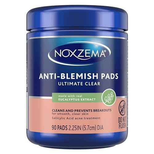 Noxzema Triple Clean Anti-Blemish Pads 90 Ct (Quantity of 5)