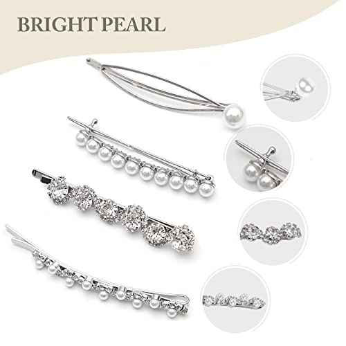 12 Pcs Hair Pins Set,Pearl Hair Clips Geometric Hair Pins Metal Hairpin,Minimalist Hair Styling Jewelry,Wedding Dainty Hair Barrettes Accessories,Bobby Pin for Girl Women