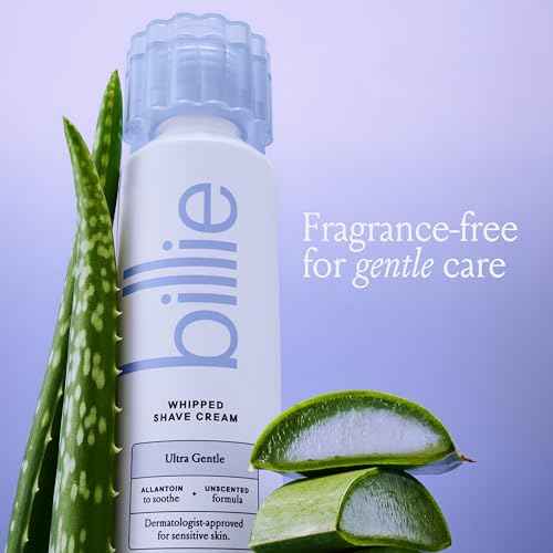 Billie Whipped Shave Cream - Ultra Gentle Protection - Fragrance-Free & Dermatologist-Approved - Designed for Sensitive Skin - 6.5 fl oz