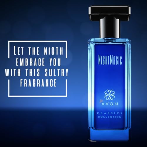 Avon Classics Night Magic Cologne, 1.7 oz ? Woody Floral Scent with Neroli, Jasmine & Musk | Non Toxic Body Perfume