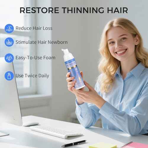 5% Minoxidil Foam for Men & Women, Hair Regrowth Treatment for Thinning Hair & Beard Growth, Extra Strength Topical Foam, Clinically Proven Hair Loss Treatment, 6 Month Supply (14OZ Total)