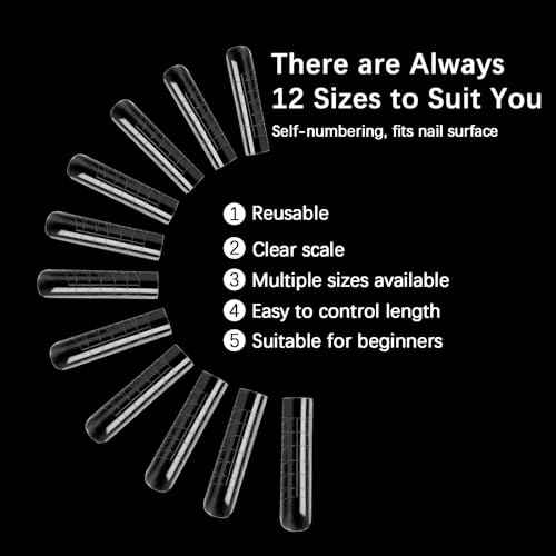 120 Pcs Poly Extension Gel Dual Nail Forms - Long U-Shaped Thickened Coffin Nail Molds for Gel Manicure & Salon DIY at Home