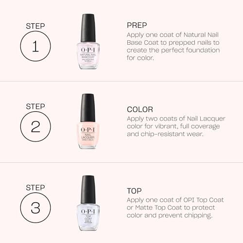 OPI Nail Lacquer Nail Polish | Sheer Light Nude Pink Cr?me Chip Resistant Nail Polish | Fast Drying, Streak Free