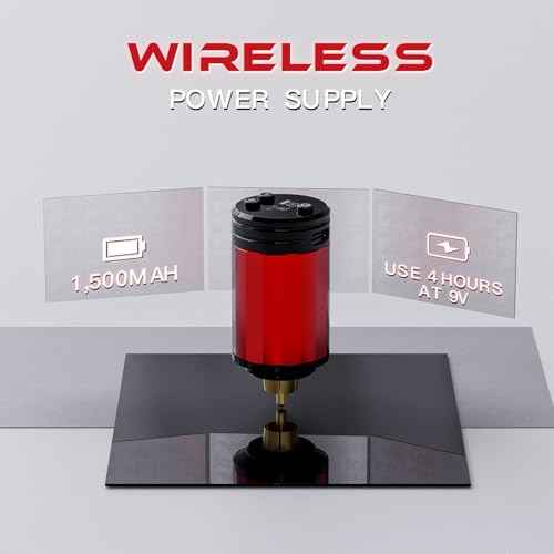 AIDEN Wireless Tattoo Machine Kit Tattoo Practice Pen with 1500mAh Tattoo Battery 20PCS Finger Ledge Tattoo Needles Rechargeable Cordless Complete Tattoo Kit LED Digital Display for Tattooist