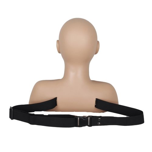 Multifunction Massage Makeup Practice Mannequin Head Model Wig Hat Display Soft Touch Silicone Practice Head for Beauty Salon Equipped with Shoulder Massage Head with Fixing Strap (Chocolate)