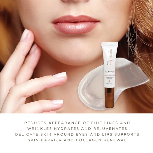 Osmosis ILLUMINATE Hydrating and Firming Eye & Lip Treatment with Niacinamide and Peptides for Aging, Dry, and Tired Skin, 0.43 fl oz
