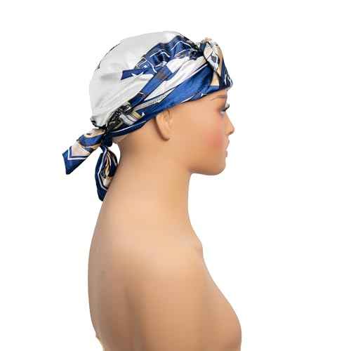 ROSEBONY Wrap Cap Hair Net with Scarf, Heatless Silk Press Hair Care, Shower Cap (color-10)