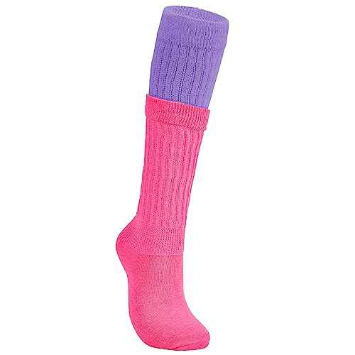 Zando Slouch Socks for Women - 80s 90s Knee High Scrunch Socks Soft Long Stacked Boot Sock Warm Winter Sock Daily Wear