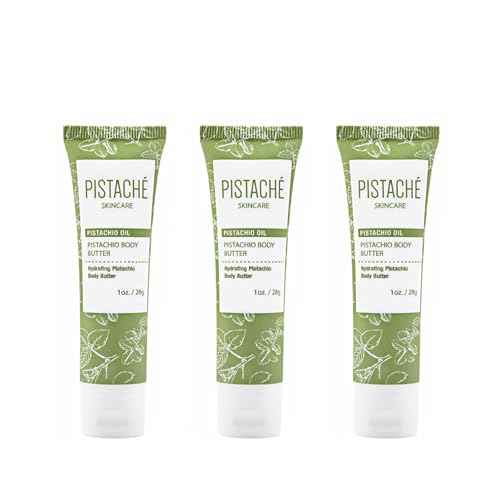 Pistach? Skincare Pistachio Oil Whipped Body Butter Cream Moisturizer (a.k.a The Boyfriend Body Butter) Trio Travel Packet Set + Hydrates Dry Skin and Nourishes + Vitamin E + Antioxidant Protection,