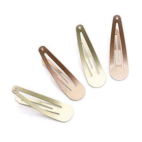 KWONG Dofash 5CM/2IN Metal Snap Hair Clips for Women & Girls, 12 Count/Caramel Blonde