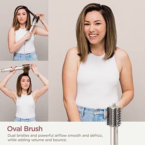 Shark HD430REF (Refurbished) FlexStyle Air Styling & Drying System, Powerful Hair Dryer Brush & Multi-Styler with Auto-Wrap Curlers, Paddle Brush, Oval Brush, Concentrator Attachment, Stone (Renewed)