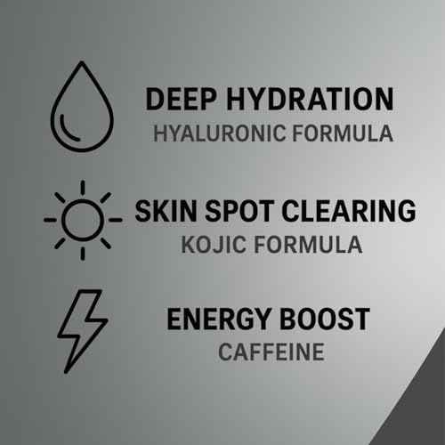 The Men Pen Refresher Kit | Eyebrow, Beard & Hair Filler + Caffeine Eye Roller + Razor 4-Pack, Waterproof, Long-Lasting, Sweat-Proof Grooming Essentials - Grey