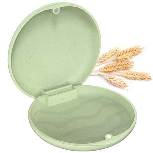 Retainer Case, Slim Aligner Case, Natural wheat straw material (Green)
