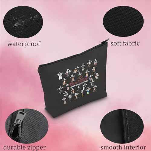 TV Show Merchandise TV Show Fandom Gift TV Show Makeup Zipper Pouch (Offic BLK)