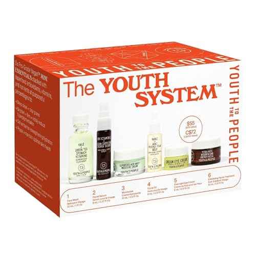 Youth To The People Youth System Set, 6-Pc Superfood Antioxidant Skincare Giftset, Mini Travel Cleanser, Dewy Face Oil, Hydrating Moisturizer, Brightening Serum, Exfoliating Facial Mask, and Eye Cream
