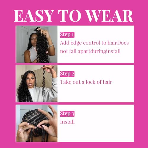 Water Wave Bulk Human Hair for Braiding #T4/P4/27 No Weft Curly Wet and Wavy 100% Unprocessed Brazilian Virgin for Boho Braids 2 Bundles/Pack (24inch 100g)