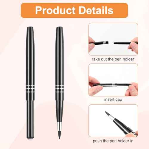 4Pcs Retractable Lip Brush for Lipstick, Travel Lip Brush, Portable Lip Liner Brush, Professional Lip Balm Applicator Lip Makeup Brush with Cap Lip Makeup Tools for Women Lip Gloss