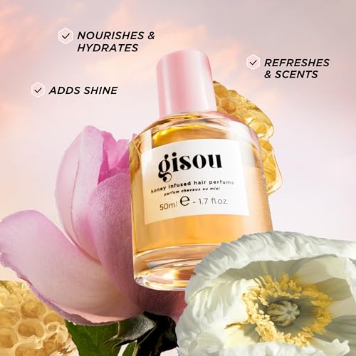 Gisou Honey Infused Hair Perfume ? Long-Lasting Hair Fragrance with Mirsalehi Honey & Argan Oil, Wildflower Honey scent, 1.7 Fl Oz