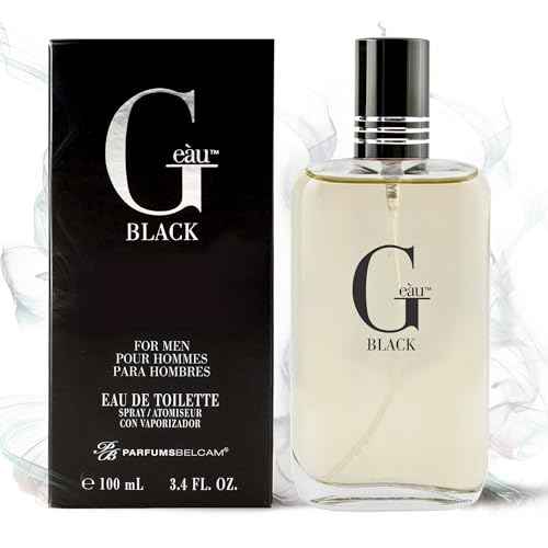 PB ParfumsBelcam G e?u Black Eau De Toilette Spray for Men ? 100 mL Affordable, Long-Lasting Fresh Aquatic Fragrance & Spicy Aquatic Scent with Sandalwood & Patchouli for Day & Night Use